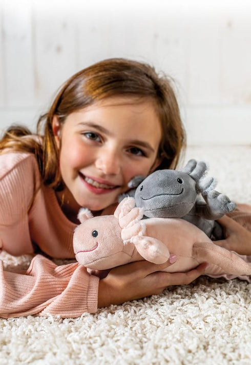Mary Meyer Blush Pink Izzy, 12-Inches Axolotl Stuffed Animal Soft Toy