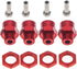 12mm to 17mm Wheel Hex Hub Adapter Extension for 1/10 RC Car, Upgrade 1/8 Tires, Red