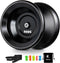 MAGICYOYO Professional Unresponsive Yoyo Y01 Node, Metal Aluminum Yo Yo for Advanced Players, Black