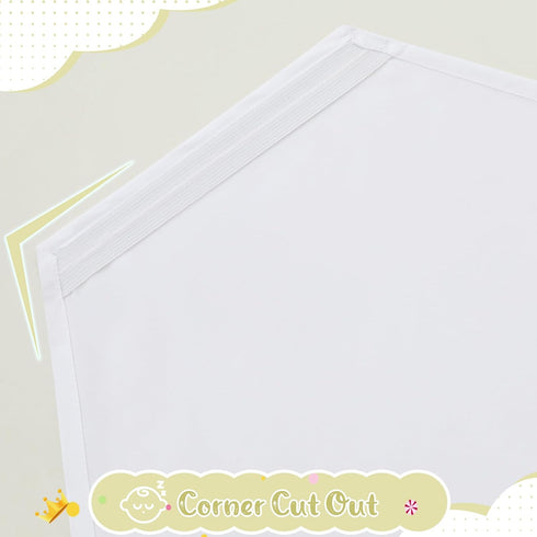 2 Pack 23" 51" Horbaunal White Cot Sheets for Daycare/Pre-School Standard Size, x Cot Fitted Sheets, Microfiber Fitted