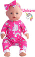 5 Sets Baby Doll Accessories, 10 PCs Baby Doll Clothes and Headbands for 15 Inch to 18 Inch Dolls