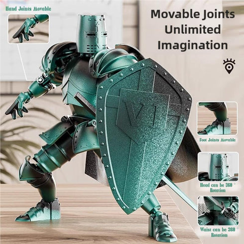 Osmanthus bloom T13,Dummy 13 Medieval Action Figures,Knight Armor Action Figure,Multi-Jointed Movable Robot Mannequin