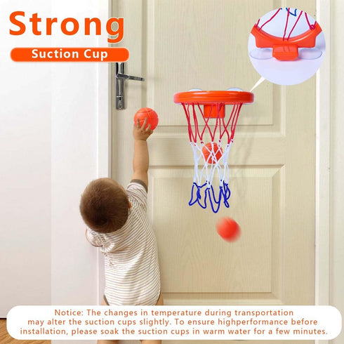OBTANIM Set Bathtub Fun Basketball Hoop Balls Bathroom Shooting Game Toy for Toddler Kids Children Baby Bath Tub