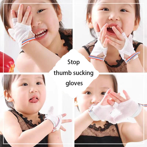Thumb Sucking Stop Guard Gloves for Kids, Anti Thumb Sucking Finger Sucking Stop (M)
