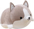Levenkeness Corgi Dog Plush Pillow - Soft Cute Shiba Inu Akita Stuffed Animals Toy Gifts (Gray, 11.8 in)