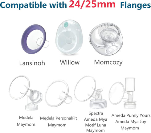19mm S9/S12/S9Pro/S12pro,Wearable 24mm (19mm) Flange Insert Parts,Suitable for Breast Pump Parts Replace,Milk Collector