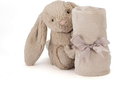 Jellycat Bashful Beige Bunny Soother, 13.5 inches - Baby Lovey & Security Blanket Gift