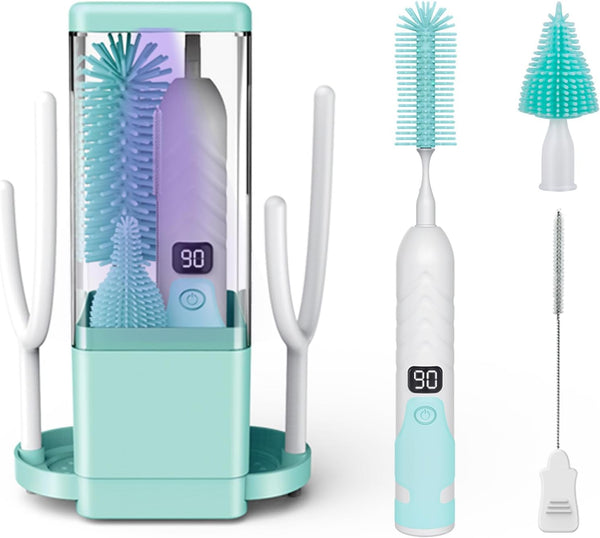KEAMONVIAL Electric Bottle Brush Cleaner, Portable & Rechargeable Electric Baby Bottle Brush Travel