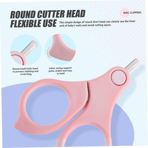SUPVOX Newborn Grooming Kit Nail Scissors Clipper File Tweezers Boys and Girls Safety Tools Abs Stainless Steel for Boy