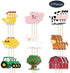 WERNNSAI 27PCS Farm Party Centerpieces - Birthday Party Decorations for Kids Girls, Tractor & Barnyard Cutouts