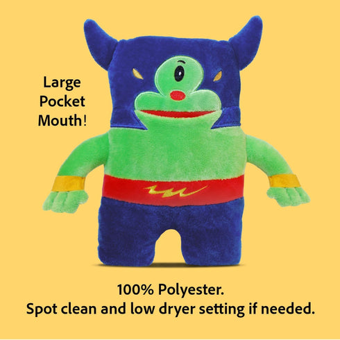 The Tooth Brigade Tooth Fairy Pillow, Stuffed Plush with Large Pocket for Lost Teeth, Treasures, and Prizes - Fun Kids