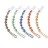 PandaEar 5 Pack Silicone Pacifier Clips, One Piece Design for Baby Boys & Girls, Teething Toys Holder