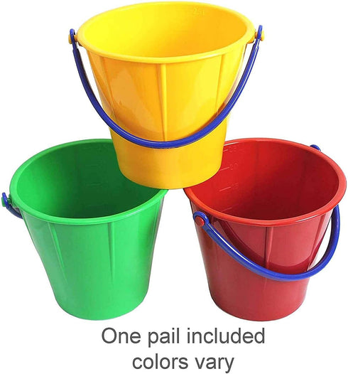2.5L Spielstabil Large Sand Pail Beach Toy - German-Made Sand Bucket - Kids Beach Essentials, Toddler Outdoor Toys