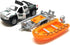 Metanyl 2 1 Playset 1/36 Set Pickup Truck Trailer Towing Speed Boat in Diecast Model Car Metal Pull Back Toy Cars SUV