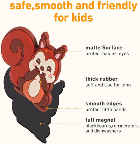 Fridge Magnets for Toddlers 1-3, Large Size Educational Magnetic Toys for Kids, Cute Animal Refrigerator Magnets
