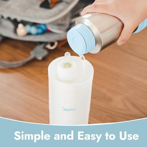 12 OZ Papablic Portable Travel Baby Bottle Warmer On The Go, Fits Most Car Cup Holders, Stainless Steel Bottle Warmer