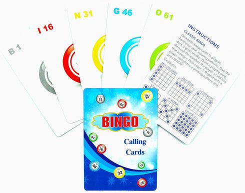 Yuanhe 2.5"X3.5" Bingo Calling Cards - Colorful and Durable, Complete Deck of 75 Numbers for Bingo Games
