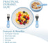 8PCS Silicone Baby Plates, Bowls & Utensils Set - Safe & Durable for Toddlers 1-3, Ideal for Infant Feeding &
