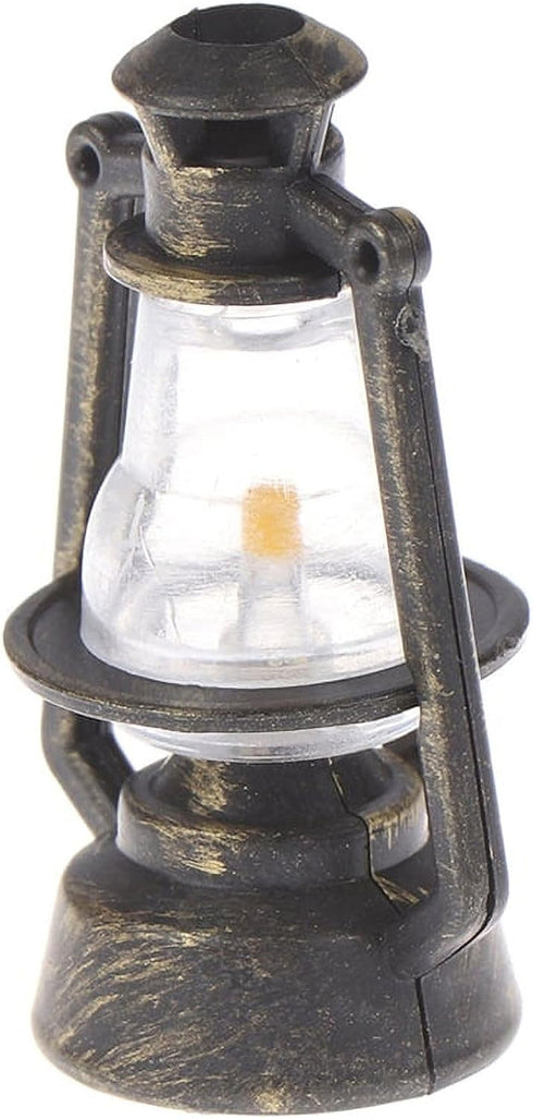Miniature Lamps for Dollhouse,Doll House Retro Oil Lantern Dollhouse Accessories Scene Ornaments Dollhouse Miniature Scene Model Hurricane Lantern Kerosene Lamp Furniture Decoration