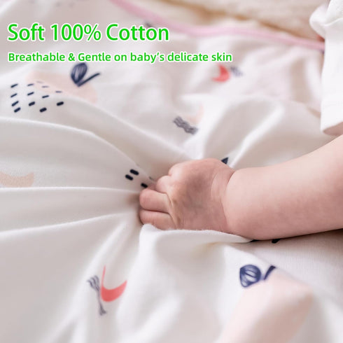 Nenolix 2-Pack 100% Baby Swaddle Wrap - Swaddle for Daytime Napping,Prevents Startle Reflex & Face