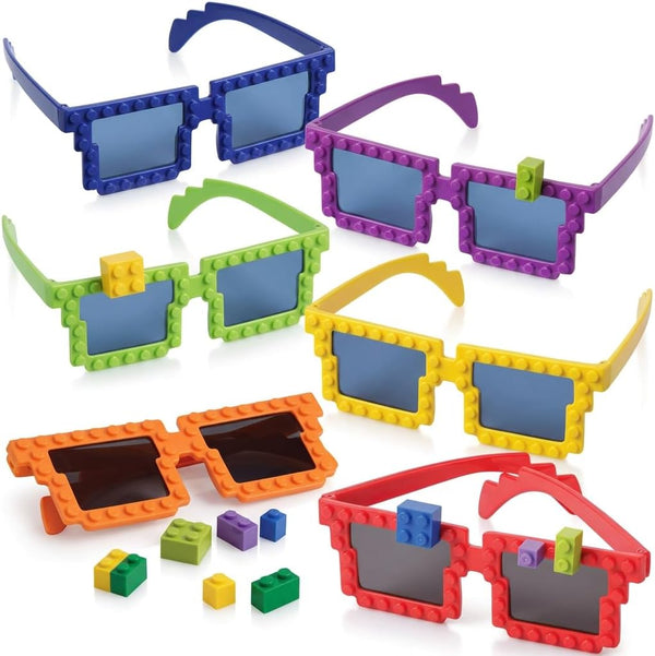 Bedwina Building Blocks Glasses - Block Mania Building Block Glasses with Extra