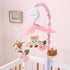 12 The Peanutshell Crib Mobile for Girls - Pink and White Musical Baby Crib Mobile with Lullabies, Forest Baby Little