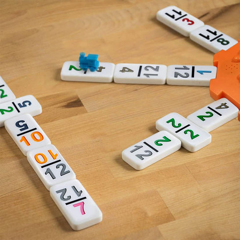 SetDouble 12 91 Set Yinlo Mexican Train Dominoes Dominoes with Train Sound Effect, Portable Travel Games, Tiles Colored