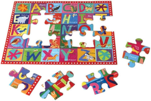 eeBoo Animal ABC - 20 Piece Big Puzzle for Ages 3 and Up, Aids in Pattern, Shape, and Color Recognition