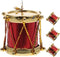 HOMSFOU Miniature Drum Models, 4pcs Mini Drum Accessories for Dollhouse Music Room Decor, 1:12 Scale