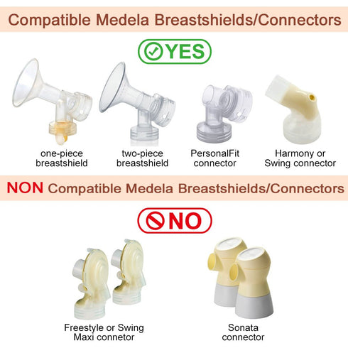 Maymom Flange Adapter for Spectra S1, S2 - Connects Maymom Breastshield/Bottle with Spectra Backflow Protector