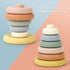 BOBXIN 6 pcs Stacking & Nesting Rings Toy, Soft Circle Stacker, Teethers for Baby, Toddler Learning Toys