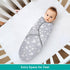 0-3 2 Pack Biloban Baby Swaddles Months for Boy Girls, Newborn, Organic Cotton Adjustable Blanket, Lovely Grey Print