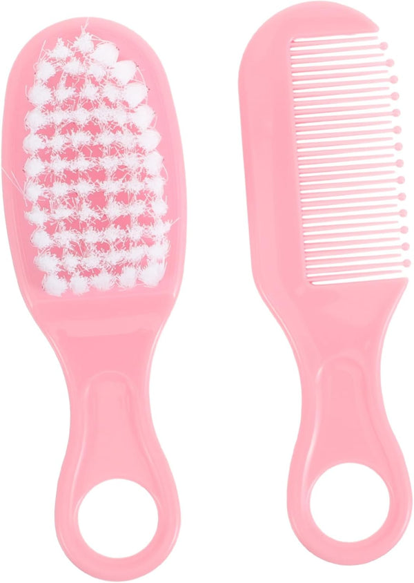 Infant Massage Brush Set Soft Hair Brush Comb Static-Free Grooming Kit for