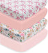 Jola's House 4 Pack Baby Girl Crib Sheets Fitted Pink Crib Sheet Portable Mattress Cover or Toddler Bed Sheets