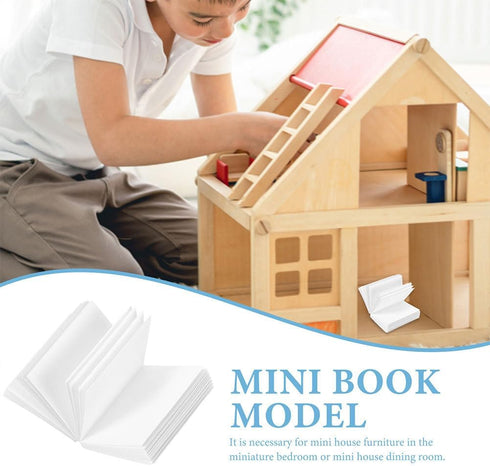 150 Totority Pcs Dollhouse Miniature Books Kit - Blank Mini Books for Bookshelf Accessories, Decoration, Fun Model Doll