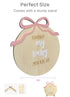 Forever My Baby You'll Be Wooden Sign Gift Acrylic Bow Tabletop Decor with Stand for Nursery, Kids Room & Home