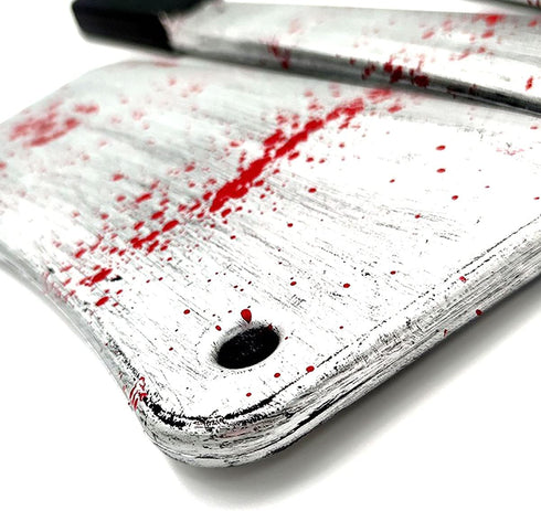 Blood Butcher Plastic Knife - Realistic Horror Plastic Props Toy for Halloween Fools Day Party (Butcher Knife)