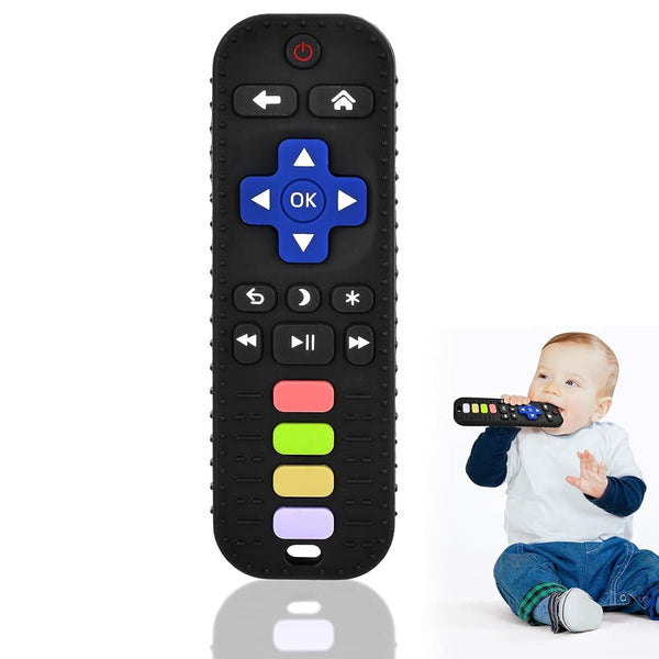GUIGUZHJ Baby Silicone Teething Toys, Simulation TV Remote Control Shape Teether Toys for