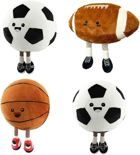 7 inch Rugby Stuffed Sports Balls Toy,with feet Creative Football Doll Fun Cute Plush Doll Toy Plush Stuffed Spherical