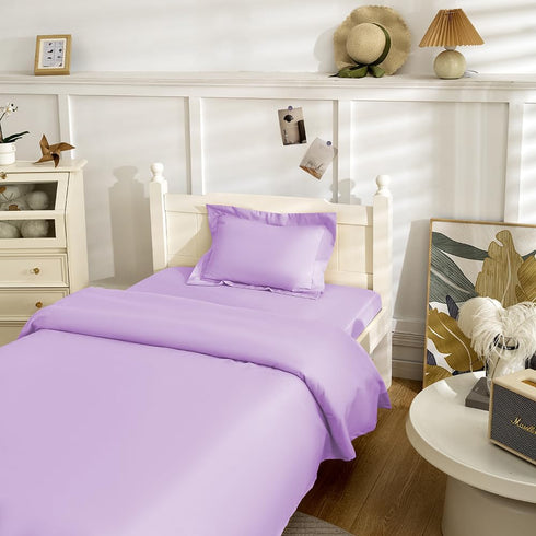 NookZuzu 3 Set,Purple Set 3-Piece Set Set Piece Toddler Sheet Basics Bed Sheet for Toddler,Microfiber Sheet Soft
