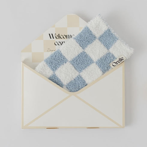 Cozy 9x9 Orelle Checkered Baby Lovey | Pacifier Holder | Ultra-Soft & Loveys for Babies | Newborn Gift & Registry