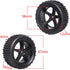 12mm Hex Wheels Tires Set (1/10 RC Buggy) - Front & Rear Compatible with Traxxas Bandit Vxl, Non-Glued