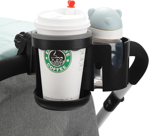 Accmor Universal Cup Holder - Stroller and Bike Cup Holder, 360° Rotatable Large Caliber Design for Stroller