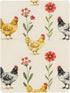 CZXW 52" 28" Rustic Floral Chicken Crib Sheets Fitted x Natural Cotton Soft & Breathable for Baby Crib Mattress