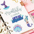 Mermaid Stickers (60pcs) for Laptop, Skateboard, Notebooks, Waterproof PVC for Kids and Adults