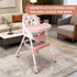 Virplik Portable Baby High Chair for Babies & Toddlers, Easy-Clean Multi-Use Feeding Chair with Lockable Wheels & Toy