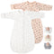 2 Pack Transitional Baby Swadding Sacks with Arms Up Length Sleeves &