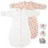 2 Pack Transitional Baby Swadding Sacks with Arms Up Length Sleeves &
