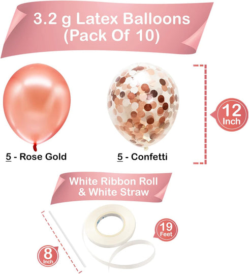 KatchOn Giant Rose Gold 1 Balloon Set - 40 Inch, First Birthday Decorations for Girl, Number One Balloon, Rose Gold