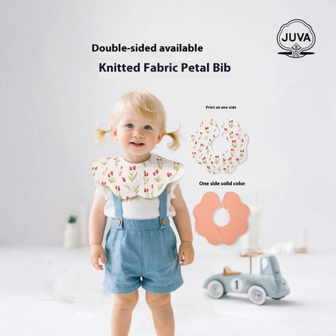 JUVA 6-Pack 360 0-24M Organic Cotton Baby Bibs, Absorbent & Reversible, Rotating Drool Bibs for Boys & Girls